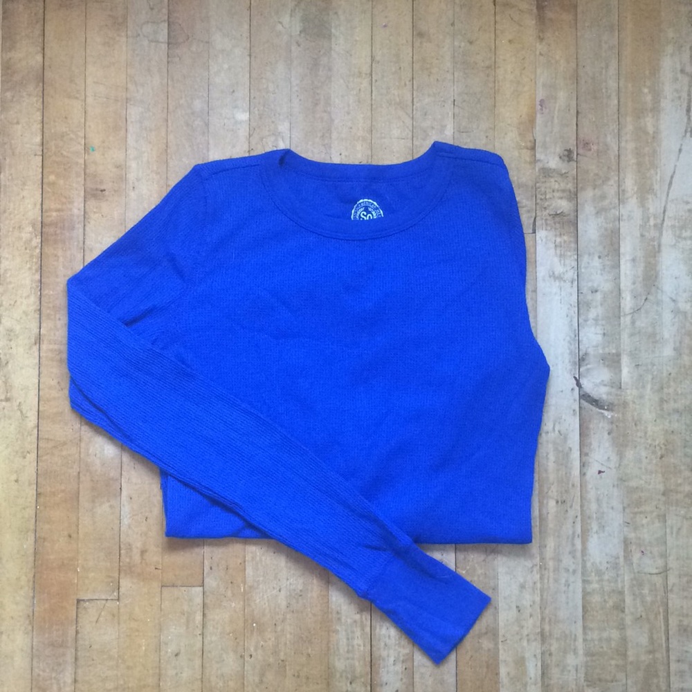 Bright Blue Thermal Long Sleeve